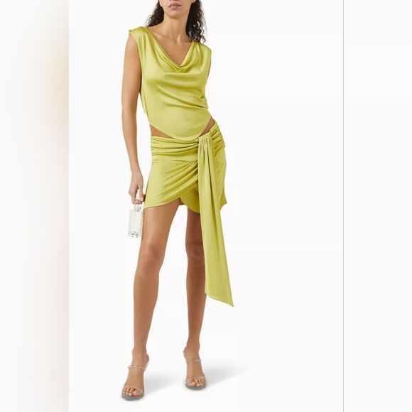 NWT Asta Resort Chloe Green Mini Skirt XS - Picture 1 of 8